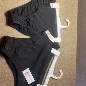 NWT 2 high waisted shad & shore black bikini bot